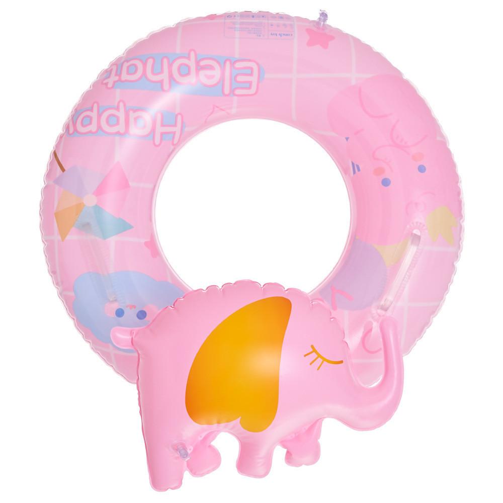 Swimming Childrens Ring Seat With Handle Cartoon Elephant Fashion Water Toy
