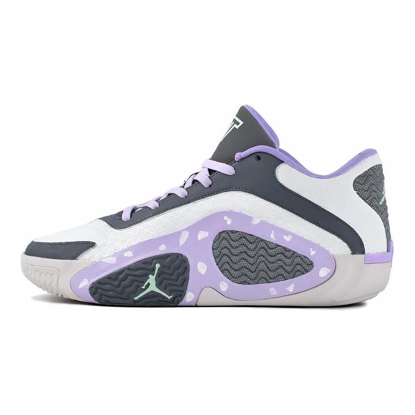 Jordan Tatum 2 Slip Resistant Abrasion Resistant Low top Basketball Shoes Men's Purple Gray White Asian Version FZ2203-600(team96-)