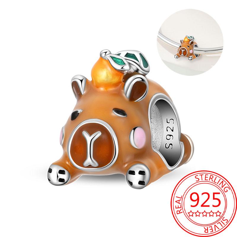 Copper Metal Charm Bead Component Bead Component Crown Lion Frog Charm Bead Component Compatible With Bracelet High Quality Fine Jewelry Authentic