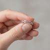 Adjustable Turkish Ring Trendy Blue Zircon Ring Silver Demon Eye Open Ring  Party