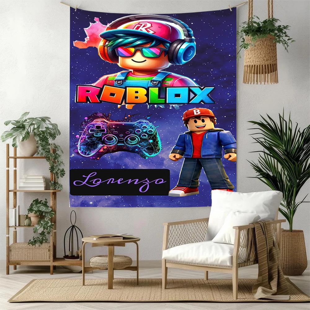 Roblox Wall Decor Tapestry Art For Pet Memorial Birthdaywedding Party Backdrop Family Gift