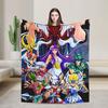 Retro Anime Saint Seiya Gold Saint Blanket  Soft Novelty Plush Throw Blanket For Outdoor Decorative Flannel Bedspread Bed Cover