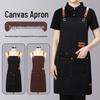 Waterproof Canvas Strap Apron with Logo Printing for Kitchen, Milk Tea, and Coffee Makers