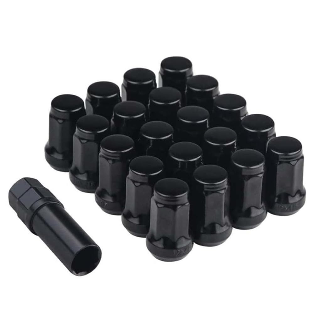 Raatel Wheel Nuts 20 Piece Set Lock Nuts M12 P1.25 P1.5 Wheel Nut Cover