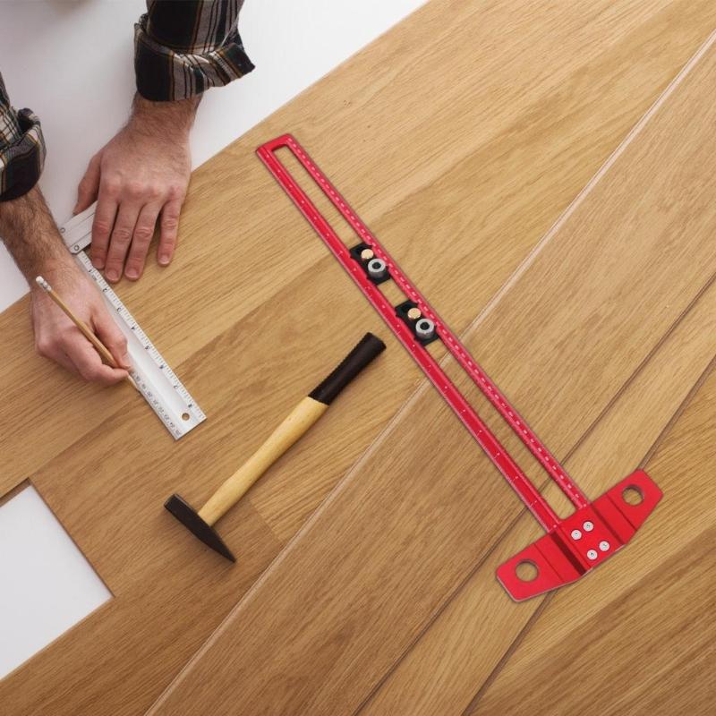 Multifunction T Shape Ruler with Clear Marking Precisions T Shaped Measuring Tool Aluminum Rule Tool for Engineering, Art