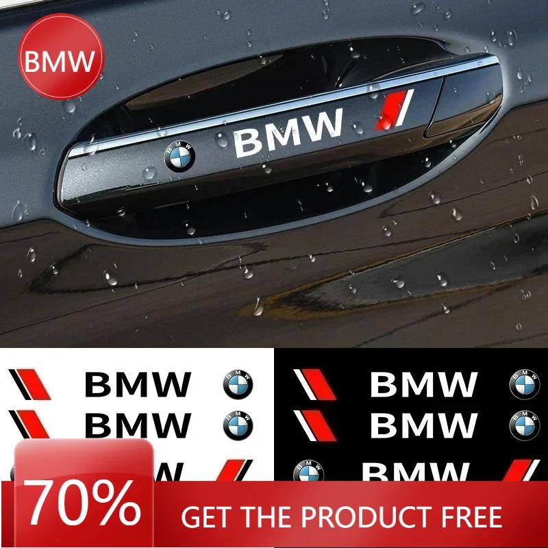 X5 B4 2025 Hot 4pcs Car Styling Door Handle Stickers Tire Rear View Mirror Decals For BMW E46 E85 E60 F10 E39 F30 E36 F20 E87 E9