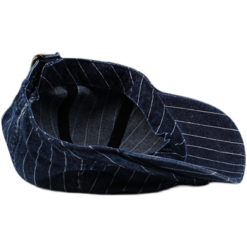 Hat Female Small Fresh Striped Octagonal Hat British Retro Artistic Painter Hat Cowboy Newsboy Hat