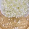 Plastic Resin Pearls String 60M Long Artificial Pearls Bead Strand For Handmade Craft Jewelry Making Wedding Bouquets