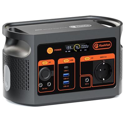 Flashfish E103 300W Přenosná napájecí stanice, 179,2Wh LiFePO4 baterie, Rychlé AC dobíjení