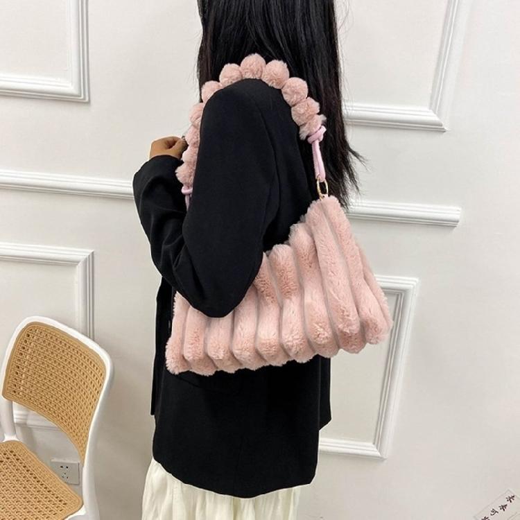 Y2K Plush Handbag Shoulder Bag Underarm Bags Suitable for Travel and Shopping