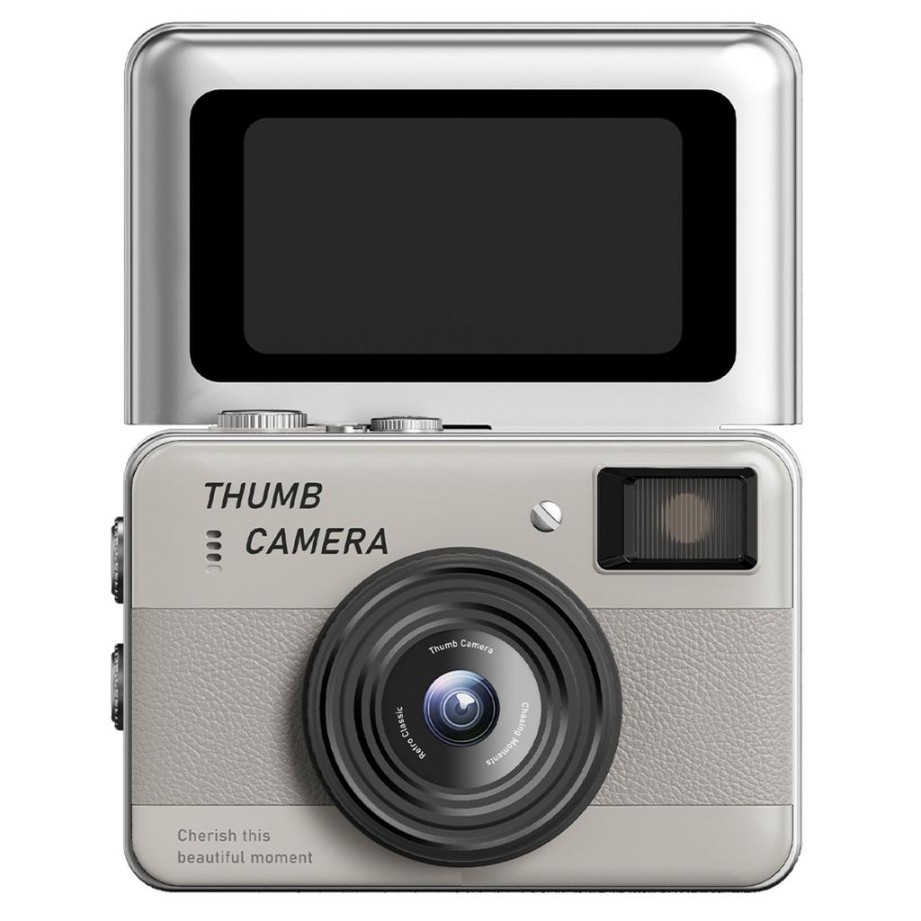 Portable Small Camera 4K Retro Tiny Camera with 1.47in 180 Flip Screen for Travel Recording Birthday Gift for Friends