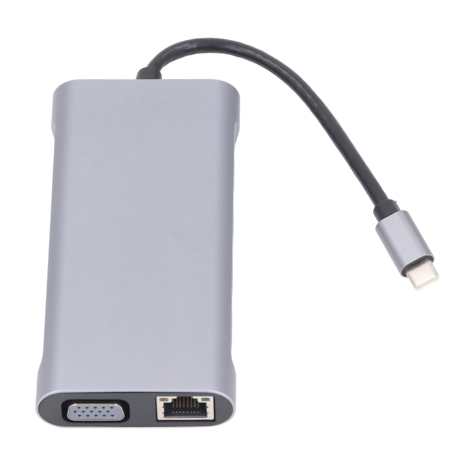 

Адаптер USB C HUB 11 в 1 4 USB 3.0 или 1080P 60 Гц VGA RJ45 1000M Ethernet 4K 30 Гц Тип C Док-станция