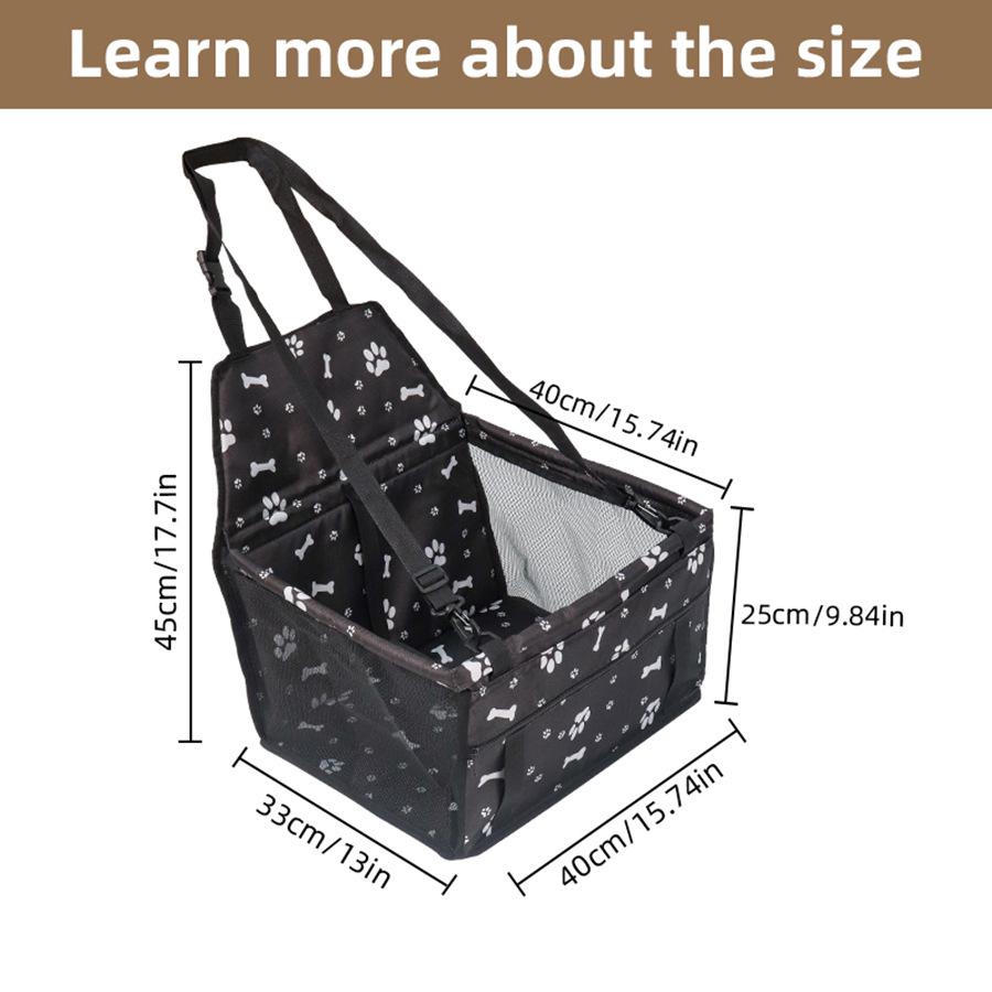 Borsa da viaggio per animali domestici in rete traspirante e coprisedile per auto