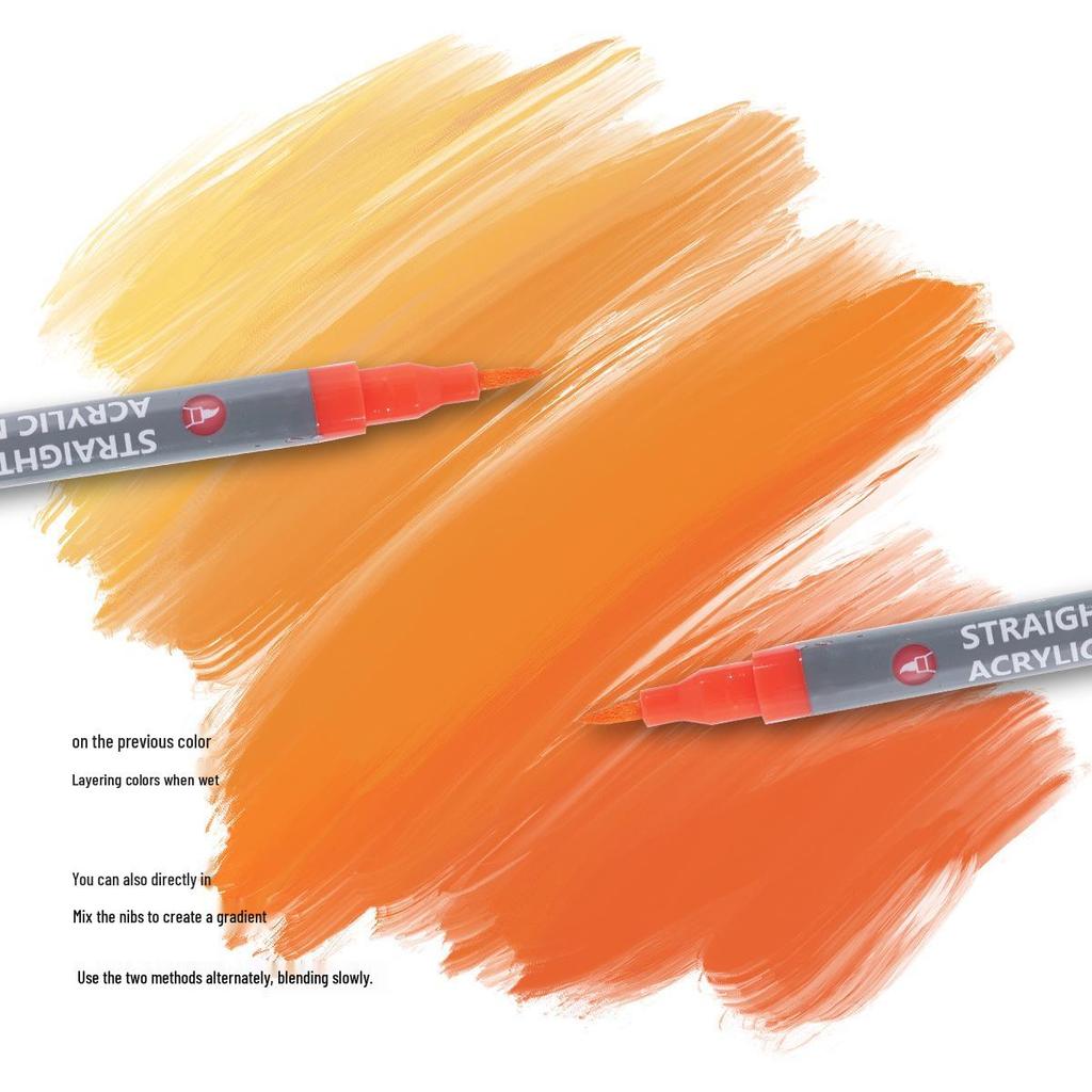 Acrylic Liquid Marker: Soft Tip, Opaque, Overlapping, Fine Art Watercolor Pen