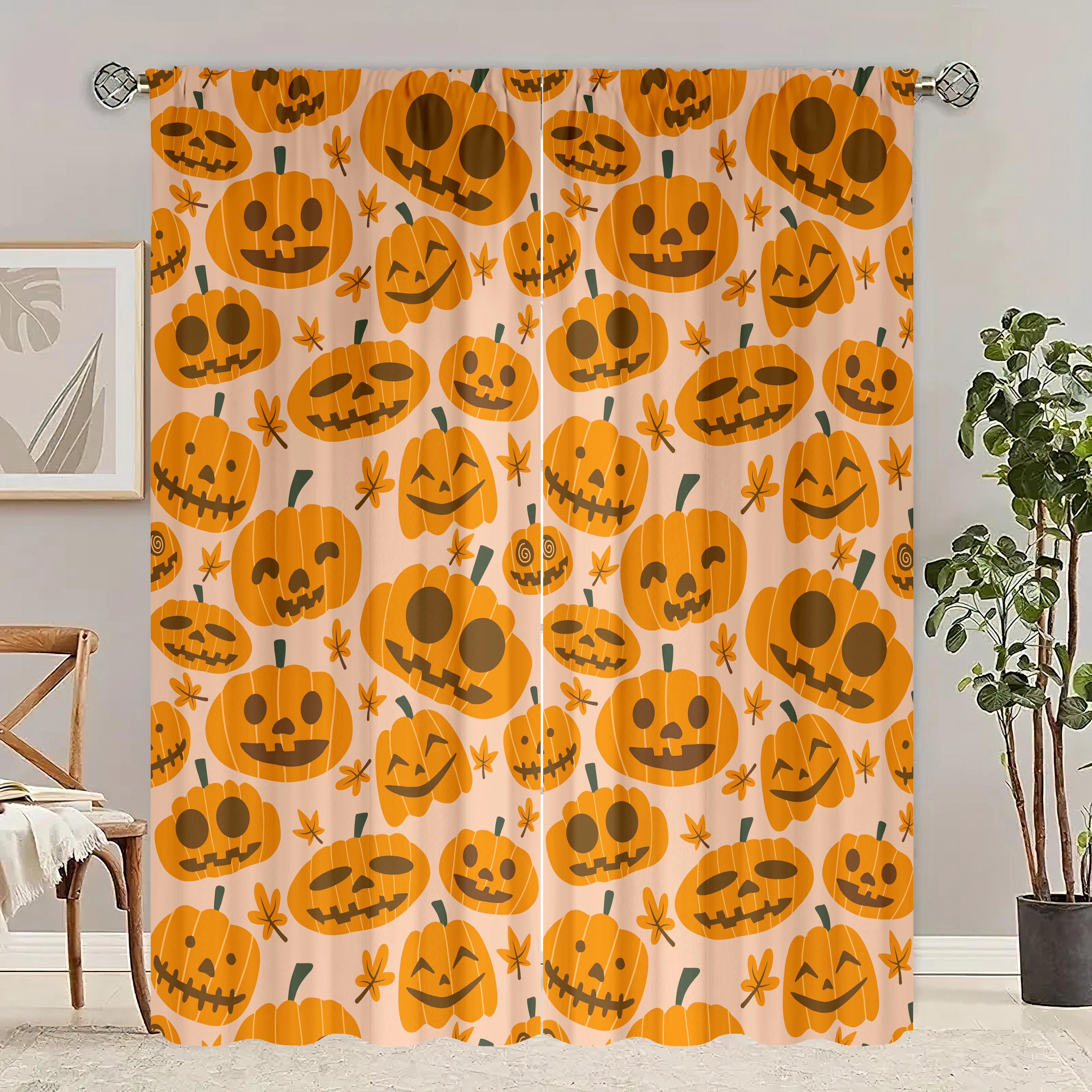 

2 шт. - Хэллоуин - Шторы с принтом - Материал полиэстер - Подходит для спальни, гостиной, кабинета, частной шторы 30inchx65inchx2Pcs