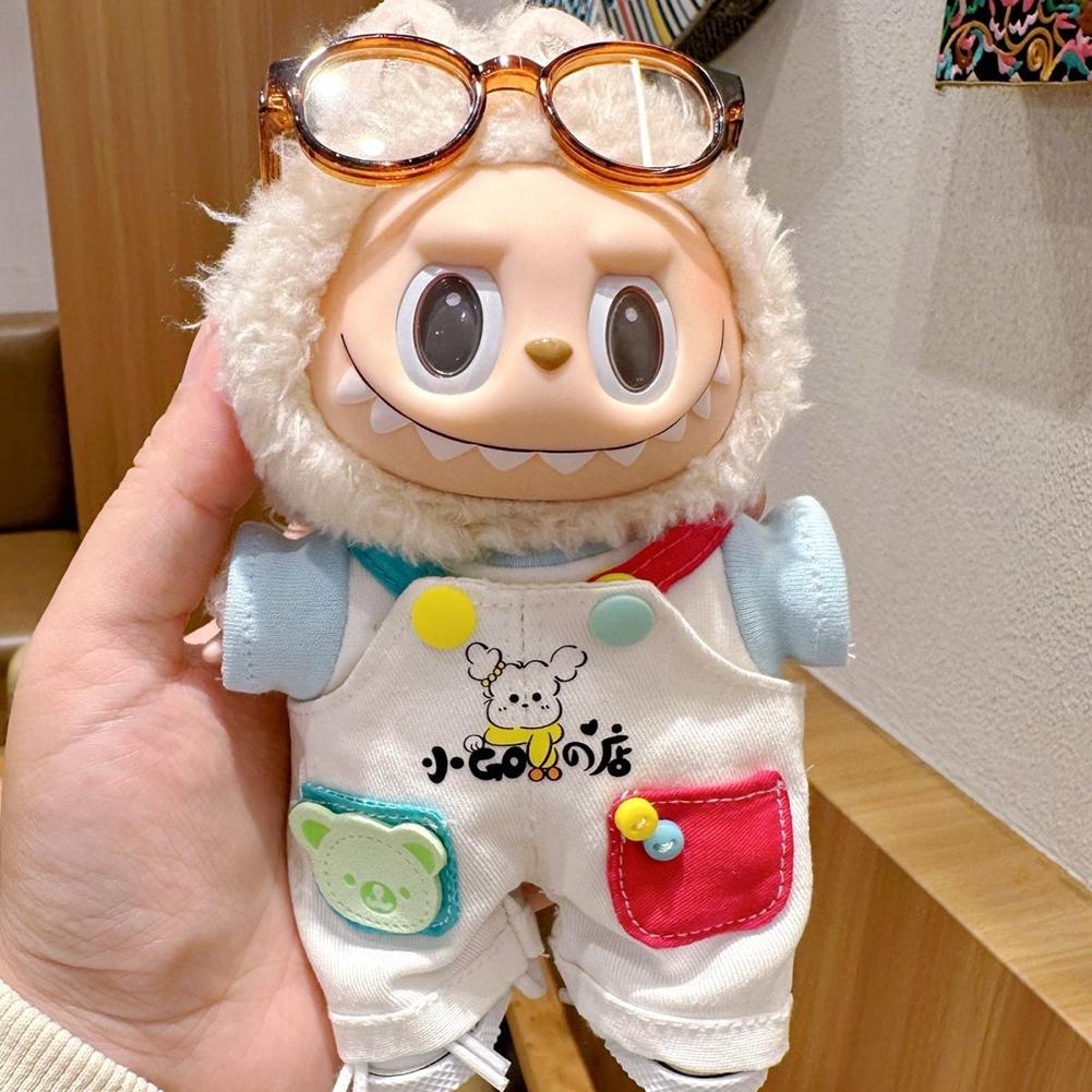 For 17cm Labubu Doll Clothes Fashion Clothes Overalls Doll Clothes Color Match Shorts Dolls Accessories Cute Decoration Little Clothes