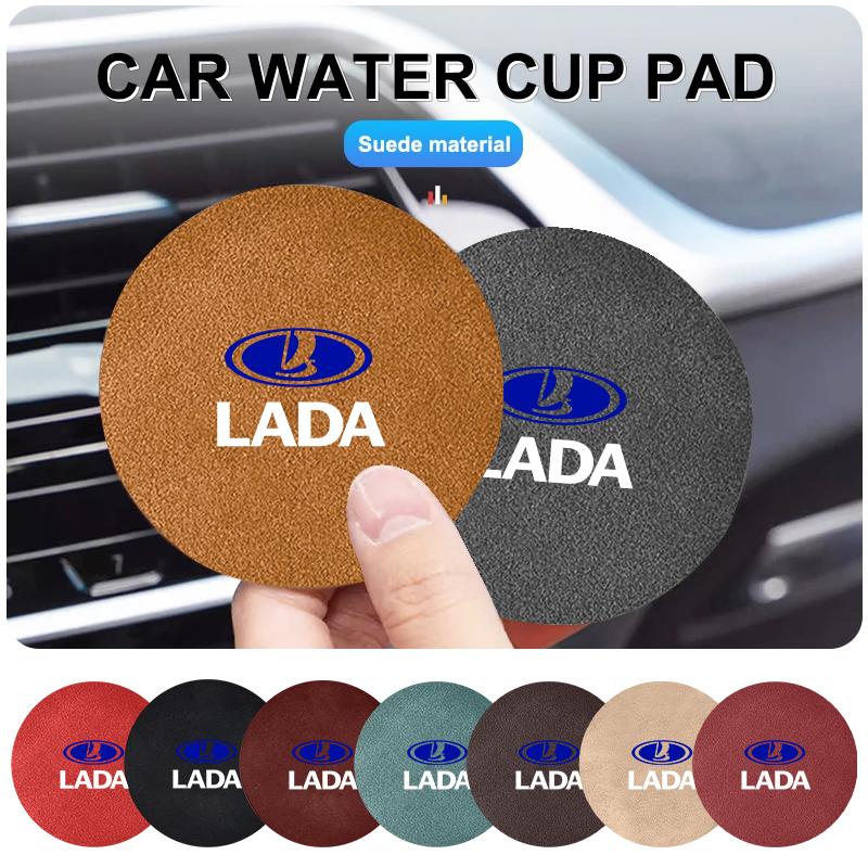 2PCS Car Coaster Cup Holder Anti-slip Accessories For Lada Vesta Niva Samara Kalina Largus Priora Xray Granta NN99