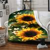 1pc Sunflower Bouquet Blanket Warm, Cozy, And Soft, Suitable for Sofas, Beds, Cars, And Office Use.Perfect for Camping And Travel, Making It a Great G