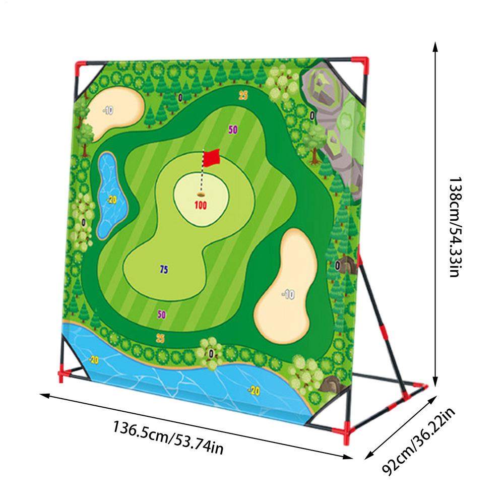 One Set Golf Battle Chipping Game Golf Hitting Mat Sports Activities Putting Practice Toy Swing Training Tool For Home Backyard
