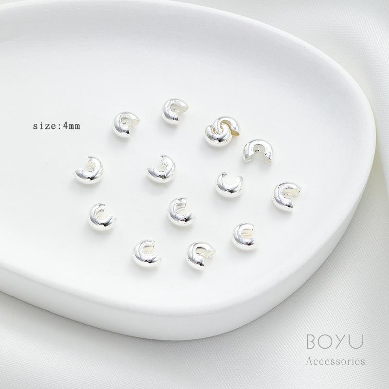 14K Gold Positionierverschluss Schließe Clip für DIY Perlenkette - Farbbeständige Perlenendkappe