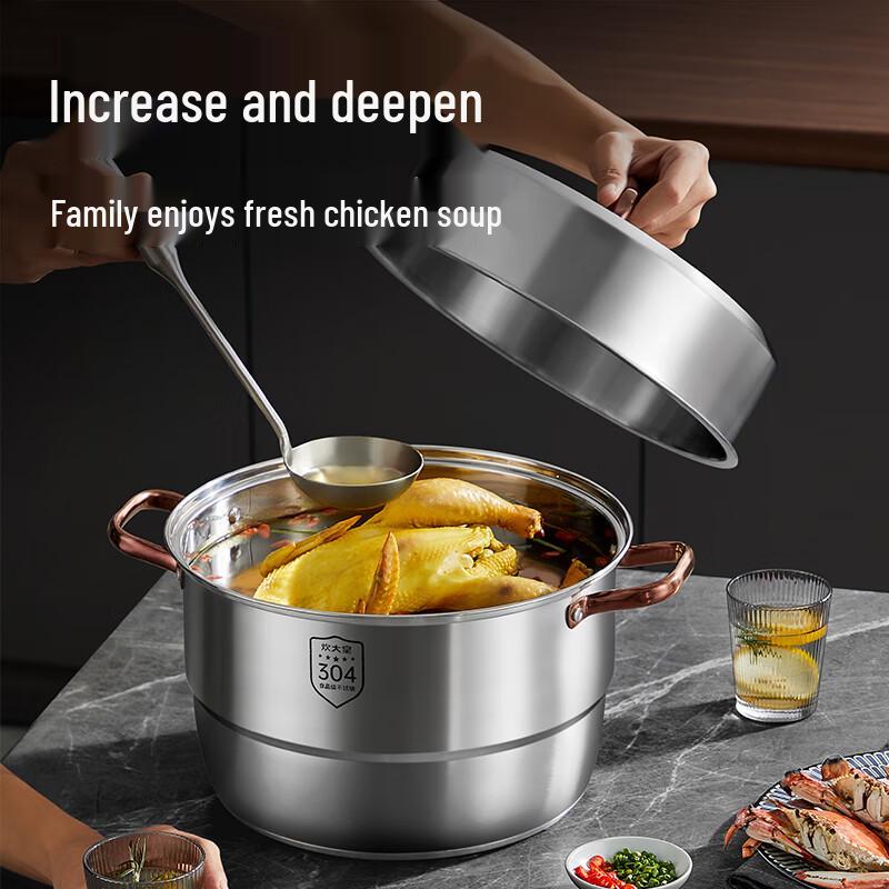 COOKER KING Rose Gold 3-Layer Steamer Pot