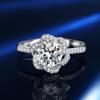 High-end GRA, moissanite ring, flowers, a Ms. Querat luxury jewelry ring gift