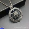 Titanium Steel Hip-Hop Compass Necklace Fashion Hip-Hop Necklace Men'S And Women'S Sweatshirt Chain Stainless Steel Statement Accessories
