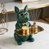 Multi Functional Bulldog Tray Animal Statue Creative Ornament Living Room Bedroom Miscellaneous Storage Home Decoration Gift
