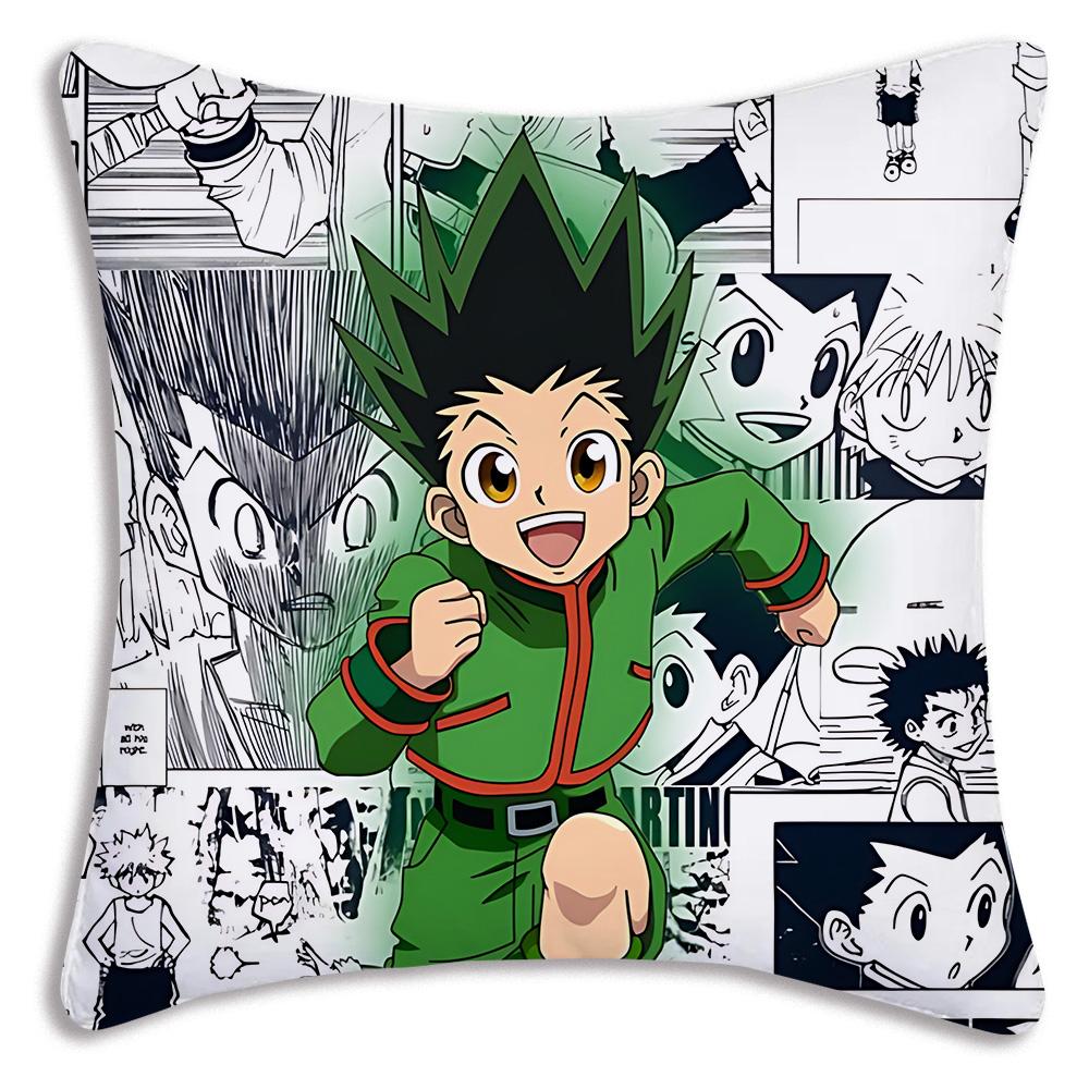 Anime For H-Hunters x Hunters Pillow Covers Cartoon Sofa Decorative Home Double-sided Printing Short Plush Cute Cushion Cover