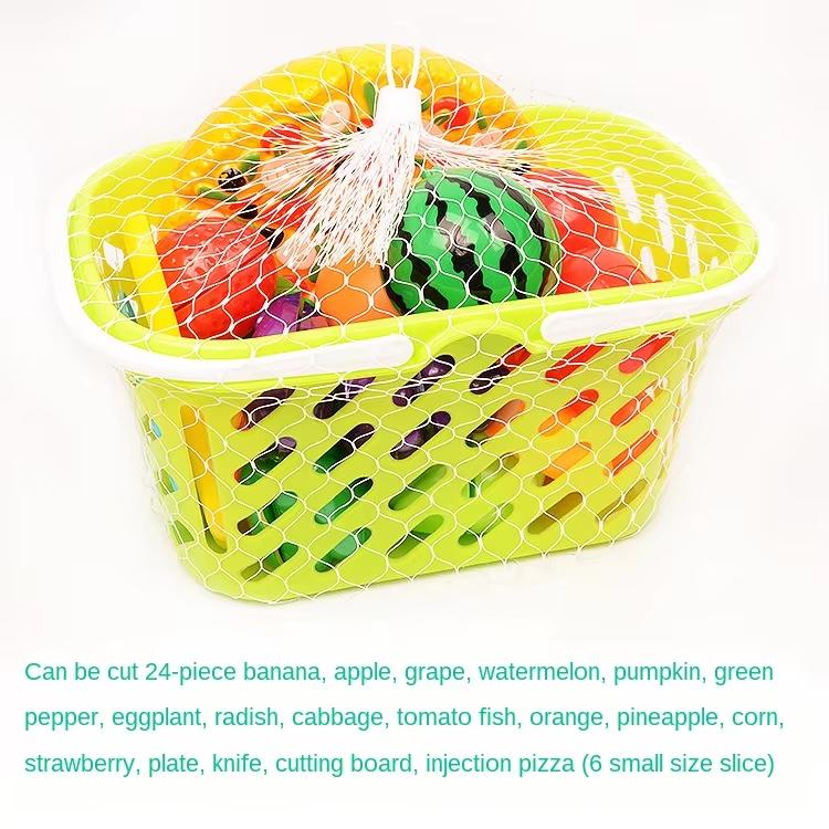 Fruit Cutting Set Children's Play House Toy Kitchen Vegetable Baby Can Cut Vegetables Boys and Girls Cutting Toys Gifts for Kids