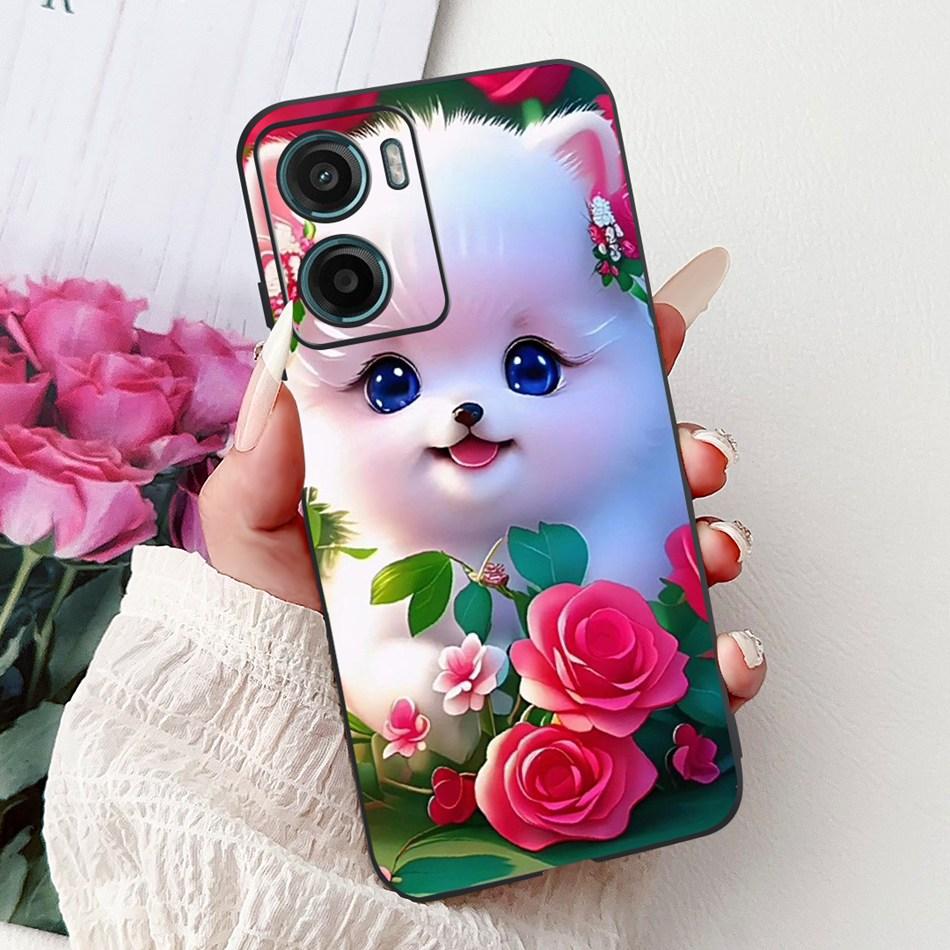 For Motorola Moto G05 G15 E15 2024 Floral Butterfly Phone Case For MOTO G05 G15 E15 4G Black Silicone Soft Lightweight Case