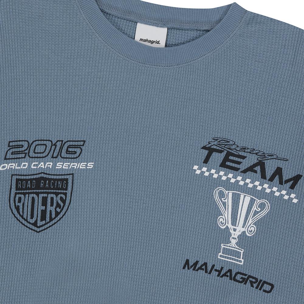 MAHAGRID W.C.S Racing Waffle Ls Tee Blue(Mg2Dfmt557A)