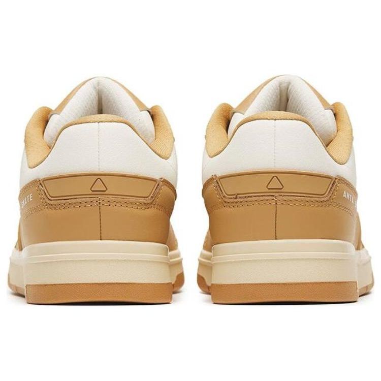 Anta Aoyou Non-Slip Shock Absorbing Wear-Resistant Low-Top Skate Shoes Men Skate Shoes White Brown 112248026-2