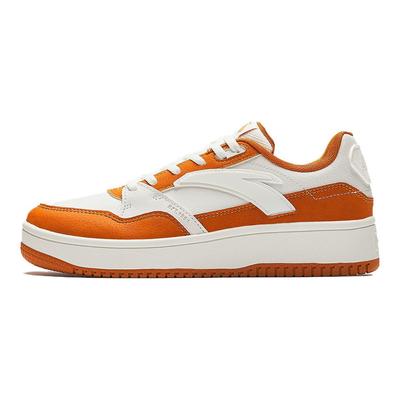 Serie Lifestyle Tessuto Pelle Sintetica Moda Versatile Antiscivolo Ammortizzanti Scarpe da Skate Basse Donna sneaker Bianco Arancione 122438063S-1