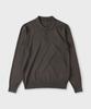 PANICALE Charcoal Half-Zip Polo Knit