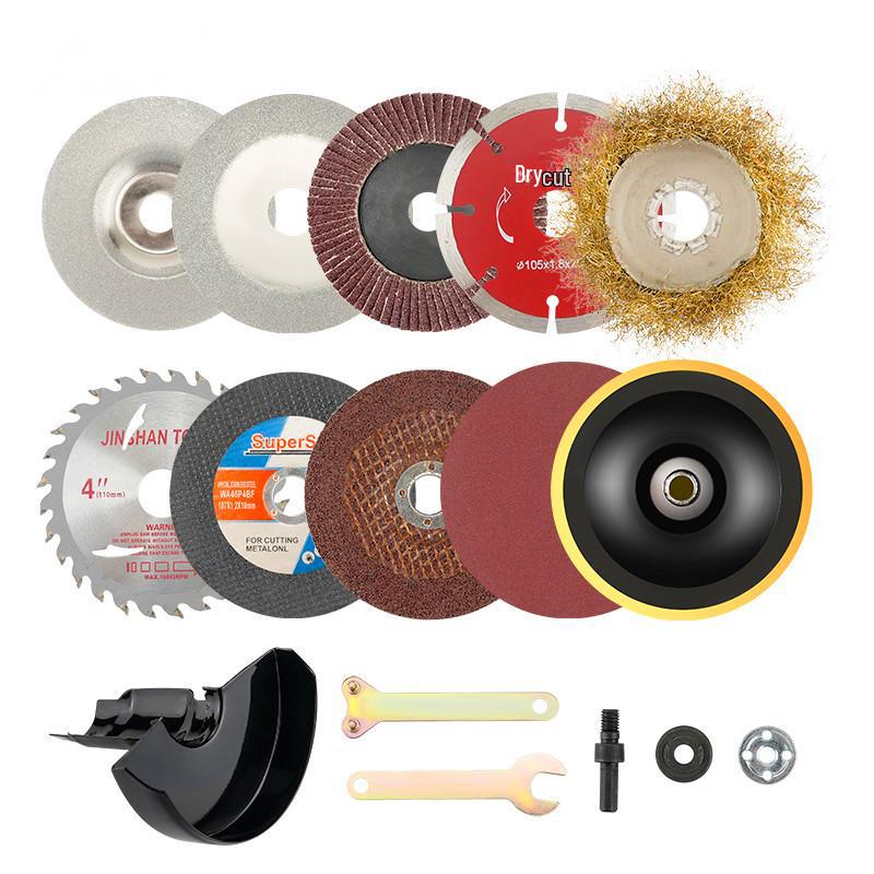 Set de conversie polizor cu unghi variabil și burghiu pentru tăiere și lustruire