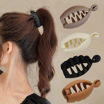 1/4pcs Twist Banana Clip Vertical Clip Ponytail Hair Clip Hair Volume Girl Back of Head Top of Head Hair Tie Clip