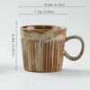 170ml Coffee Mug Handmade Ceramic Strip Cup Vintage Style Heat Resistant Breakfast Milk Oatmeal Mug Latte Home Office Water Cups