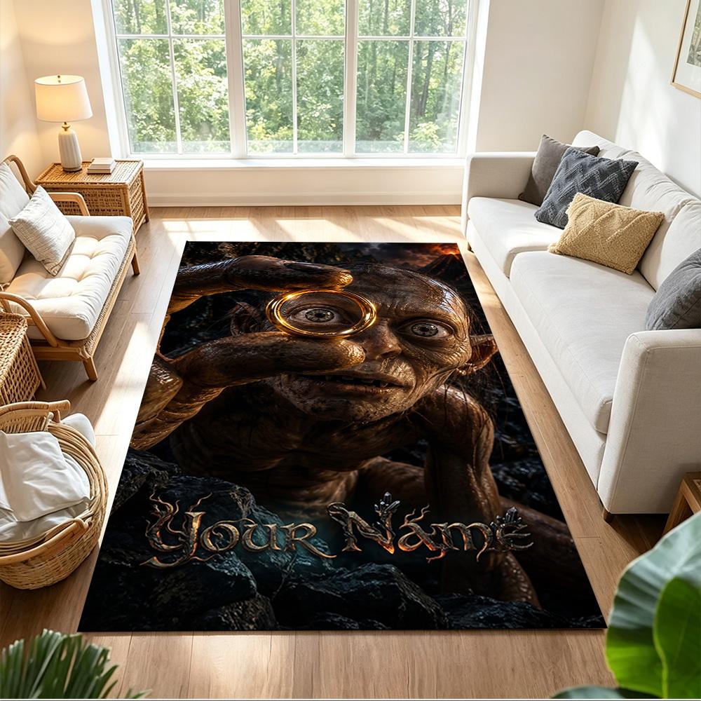 Lord Rings Customized Name Floor Mat Perfect for Dormitory Outdoor Dining Room Decorate Room Antislip Carpet Anime Office Decor