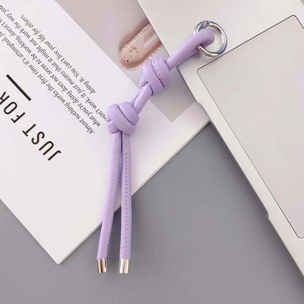 DIY Leather Weaving Car Keychain Pendant - Miu Series Bag Accessory