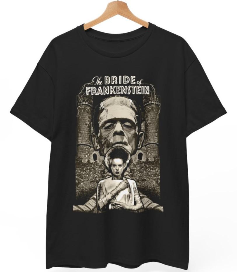The Bride of Frankenstein T Shirt, FRANKENSTEIN Horror Monster Movie Unisex Tee