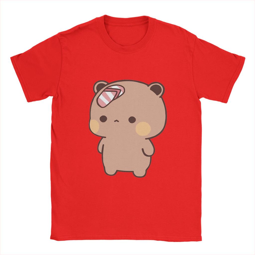 Men Panda BuBu’s T Shirt  Flip Flop on DuDu Bear face   Pure Cotton Clothing Novelty Short Sleeve Round Neck Tees 6XL T-Shirt