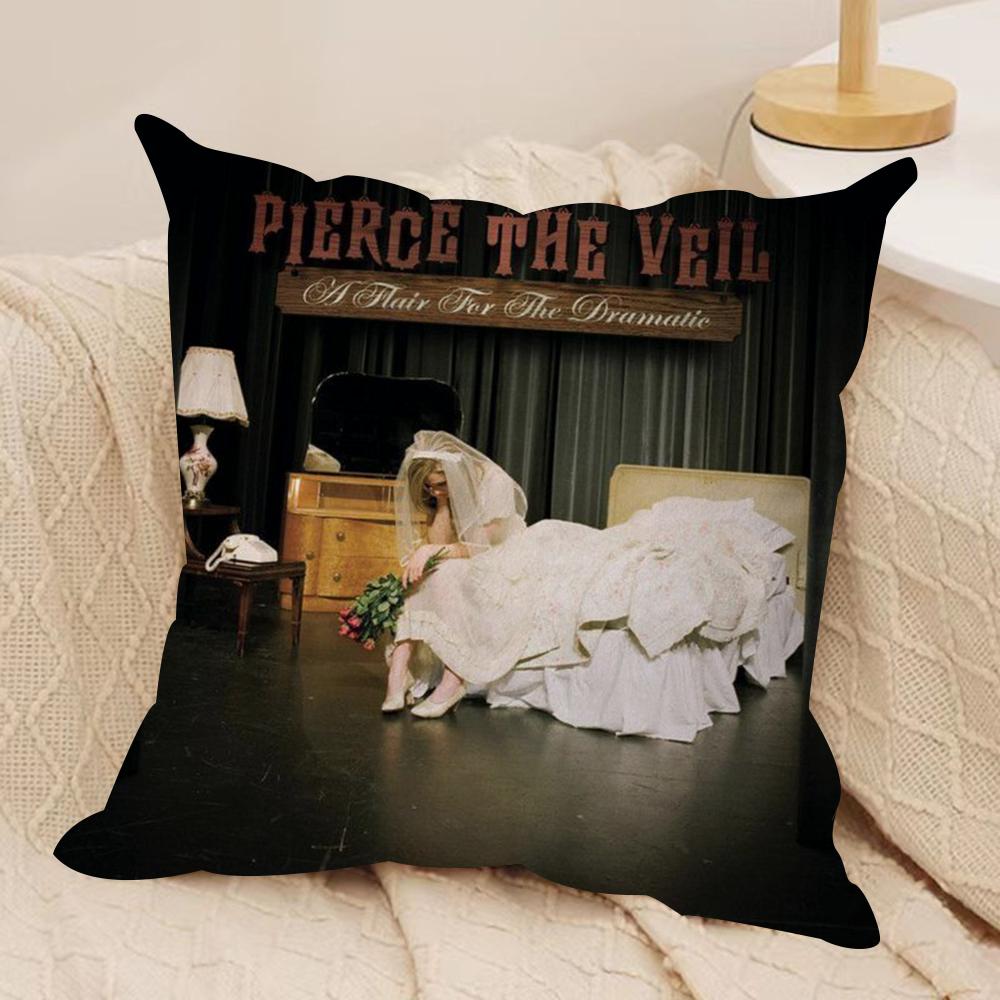 Pierce The Veil Cushion Cover Silky Short Plush Double-Sided Printed Pillow Case for Sofa All Seasons Home Decor Gift