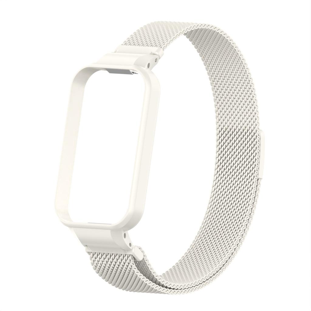 Xiaomi Smart Band 9 Active İçin Milan Kordon Metal Koruyucu Kılıf Tampon Manyetik Halka Bileklik Redmi band 3Watch İçin