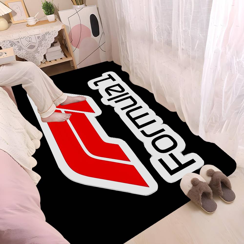 F-F1S F-Formula 1 LOGO Floor Mat Anti-slip Absorb Water Long Strip Cushion Bedroon Mat Alfombra