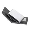 Matt Soft Embossed Cowhide Combination Wallet Silver