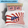 3pcs Atletico Football Club Printed Bedding Set Duvet Cover Closure Includes 1 Duvet Cover & 2 Pillowcases Bedding Sets Home Decor Gifts
