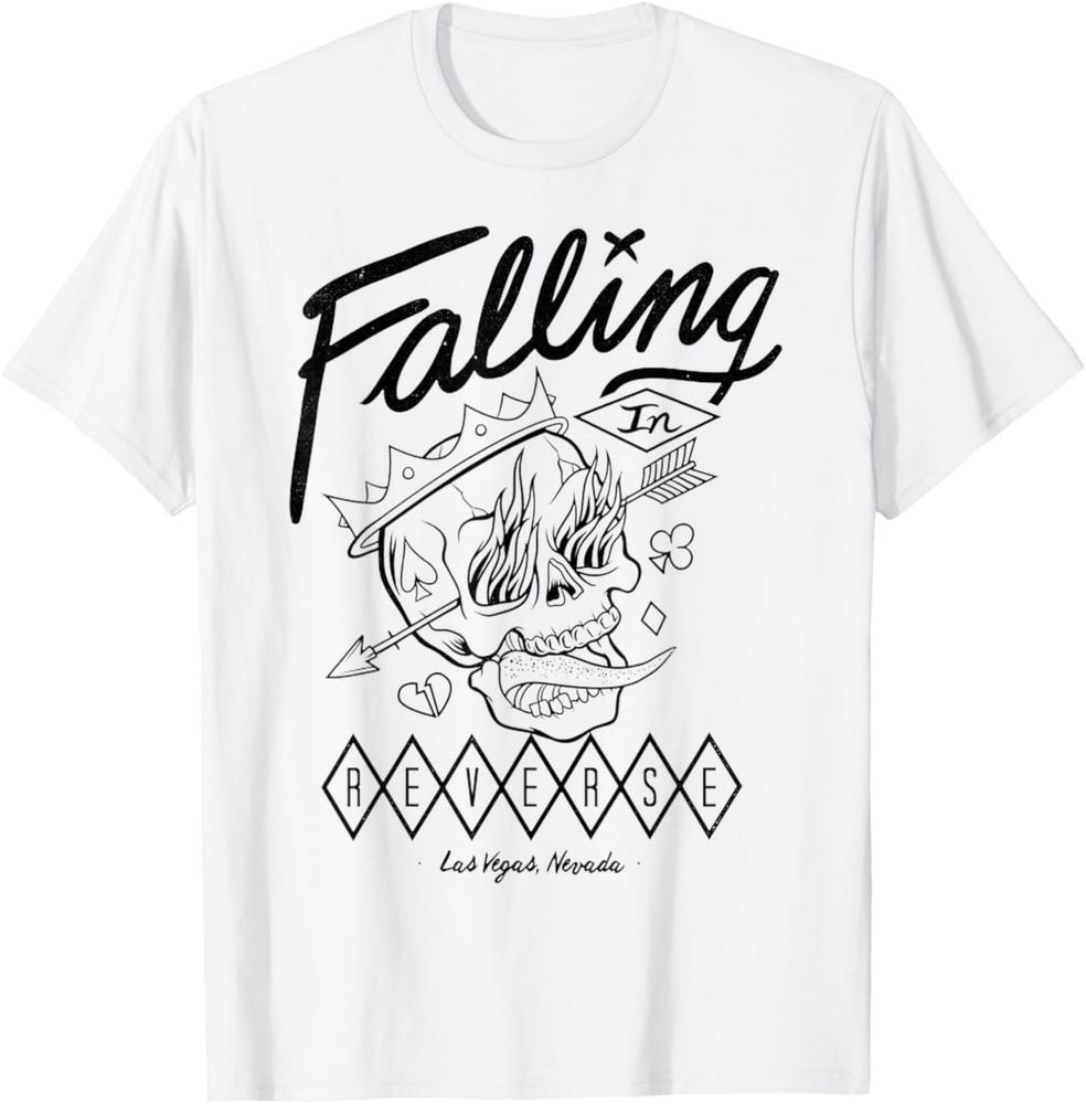 Falling In Reverse Official Merchandise - Vegas Flame Skull T-Shirt