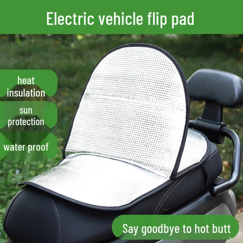 Universal Waterproof Motorcycle EV Seat Cushion with Sun Protection & Heat Insulation