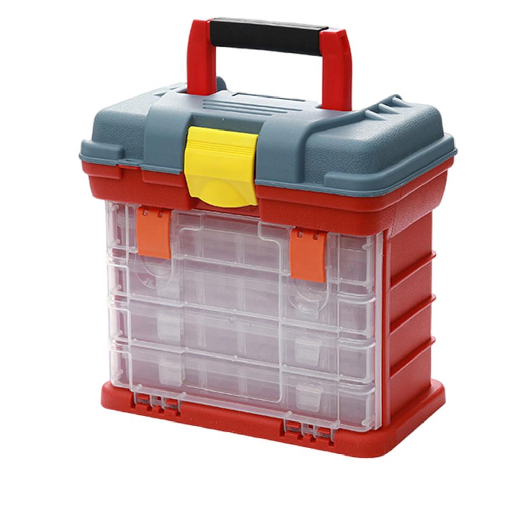 Plastic Box Organizer with Adjustable Compartment Sewing Organizer Craft & Art Supply Multipurpose Storage Box